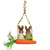 Rabbits on Floral Carrot Swing Easter Decoration - 17" - IMAGE 4