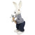 Standing Boy Bunny with Carrot Easter Figure - 19" - Navy Blue - IMAGE 5