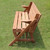 4.75' Beige and Brown Home Furniture Collections Foldable Interchangeable Picnic Table and Garden Bench