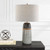Glossy Uneven Band Table Lamp with Drum Shade - 25.5" - Gray and Black - IMAGE 2