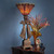 Twin Maidens Stained Hand Crafted Glass Tiffany-Style Tabletop Lamp - 26.5" - IMAGE 2
