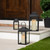 Metal Candle Lanterns with Handles - 12.75" - Black - Set of 3 - IMAGE 1