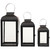 Metal Candle Lanterns with Handles - 12.75" - Black - Set of 3 - IMAGE 4