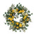 24" Vibrant Puleo International Artificial Lemon and Hydrangea Floral Spring Wreath - IMAGE 1