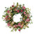 Chrysanthemum and Hydrangea Spring Floral Wreath - 24" - Pink and Green - IMAGE 1