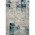 Distressed Rectangular Area Throw Rug Runner - 2.5' x 10' - Gray and Teal Blue - IMAGE 1
