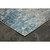 Distressed Rectangular Area Throw Rug Runner - 2.5' x 10' - Gray and Teal Blue - IMAGE 4