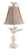 15" Distressed Fly Away Bird Accent Lamps with Tan Linen Fabric Shades - IMAGE 1
