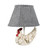 White Rooster Accent Lamp with Black and White Shade 12" - IMAGE 1