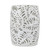 Cutout Leaf Ceramic Garden Stool - 19" - White