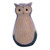 8.5" Purple and Beige Terracotta Owl Figurine - IMAGE 1