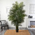 7.5' Artificial Areca Outdoor Palm Tree with Red Planter - IMAGE 2