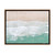 Framed Beach Wave Canvas Wall Art - 24" x 32" - Brown and Black - IMAGE 1
