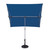 7' Outdoor Patio Rectangle Balcony Umbrella, Navy Blue - IMAGE 5