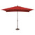 10ft Outdoor Patio Rectangle Sunbrella Market Umbrella with Bronze Push Button Tilt, Red - IMAGE 1