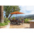 10ft Outdoor Patio Rectangle Sunbrella Market Umbrella with Bronze Push Button Tilt, Red - IMAGE 2