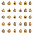 Shatterproof 3-Finish Christmas Ball Ornaments - 2.5" (60mm) - Gold - 30ct - IMAGE 1