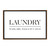 Laundry Wash, Dry, Fold and Put Away Framed Wall Art - 12" x 18" - Black and Brown - IMAGE 1