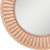 Natural Finish Wooden Framed Carved Round Wall Mirror - 28" - IMAGE 6