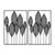 Leaf Motif  Metal Wall Panels - 35.25" - Black - Set of 2 - IMAGE 1