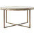 Modern Mango Wood Coffee Table - 30" - Beige and Gold - IMAGE 3
