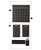 Matte Metal Wall Organizer - 36" - Black and White - IMAGE 1