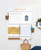 Matte Metal Wall Organizer - 36.5" - White and Gold - IMAGE 2