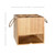 Square Wooden Flatware Caddy with Handles - 7.5" - Brown