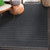 Striped Rectangular Area Throw Rug - 7.75' x 10' - Charcoal Black and Gray