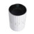 Geometric Cylindrical Ceramic Planter - 8.75" - White and Silver