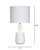 Retro Style Handcrafted Table Lamp with Rolled Edge Drum Shade - 23.25" - White - IMAGE 4