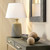 Pin Stripe Base Table Lamp with Rolled Edge Drum Shade - 30" - White and Gray - IMAGE 2