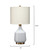 24.5" Hand Blown Glass Table Lamp with Linen Drum Shade - IMAGE 4