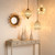 202" Clear and Gold 8-Light Starlight Pendant Chandelier - IMAGE 2