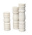 Artisan-Carved Monument Candlesticks - 12" - White - Set of 3 - IMAGE 1