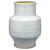 13" White and Natural Ceramic Solstice Vase - IMAGE 1