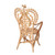 45.5" Beige Throne-Shape Handwoven Rattan Arm Chair - IMAGE 4