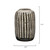 Striped Ceramic Jar Vase - 17.5" - Black and Beige - IMAGE 5