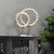 Set of 2 Cream Resin Arena Ring Sculptures 19" - IMAGE 4