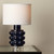Handcrafted Bubble Glass Table Lamp with Drum Shade - 11.25" - Blue - IMAGE 1
