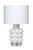 Handcrafted Bubble Glass Table Lamp with Drum Shade - 11.25" - White - IMAGE 1