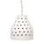 10.5" Medium Porous Pendant in Textured Matte White Ceramic - IMAGE 1