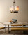 Cylindrical Glass Chandelier - 31" - White and Bronze - IMAGE 2