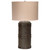 28.50" Brown Vintage Leather Barrel Table Lamp in Classic Drum Shade and Elephant Hemp - IMAGE 1