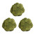 Artificial Decorative Moss Ball Botanicals - 6.5" -  Green - Set of 3 - IMAGE 1
