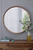 Round Pine Wooden Wall Mirror - 39.5" - Brown - IMAGE 3