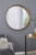 Round Pine Wooden Wall Mirror - 39.5" - Brown
