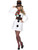 49" White and Brown Miss Snowman Women Adult Christmas Costume - Small - IMAGE 1