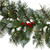 9’ x 7" Pre-Lit Frosted Swiss Pine and Berries Artificial Christmas Garland, Clear LED Lights - IMAGE 3