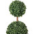 38" Artificial Two-Tone Boxwood Triple Ball Topiary Tree with Round Pot, Unlit - IMAGE 3